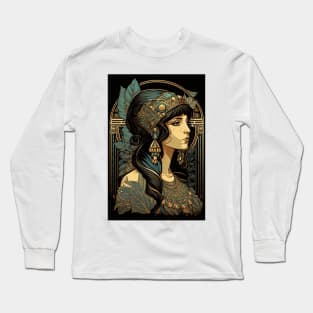 Queen Cleopatra - Art Nouveau Long Sleeve T-Shirt